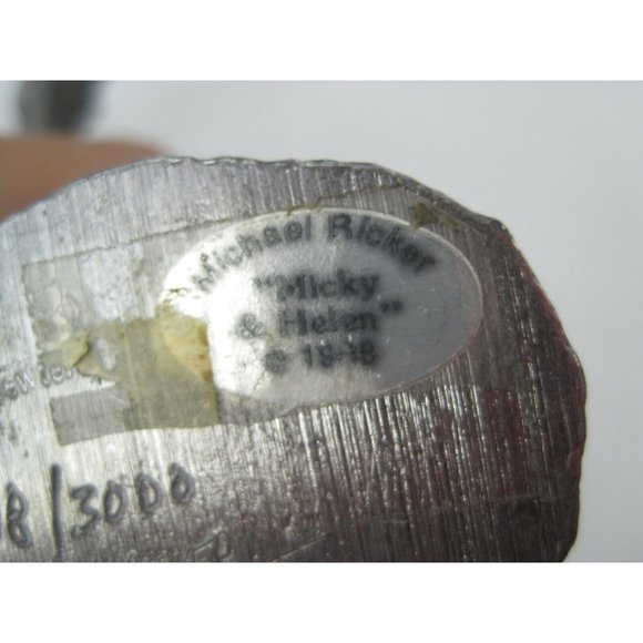 Michael Ricker Pewter 2 Figurine Flowers & Mice, Fairy With Crown Wand & Wings - Picture 6 of 12